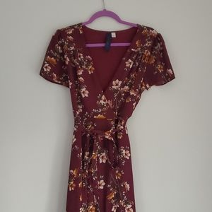 Blue Rain Wrap Dress